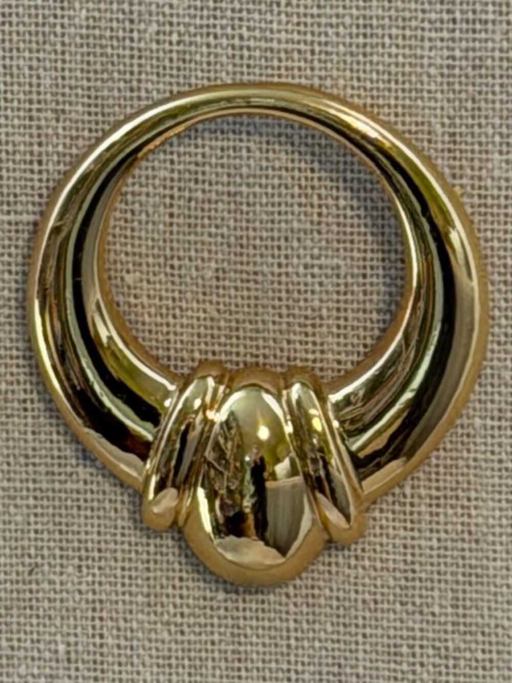 Vintage Burberrys of London Round Circle Door Knocker Brooch
